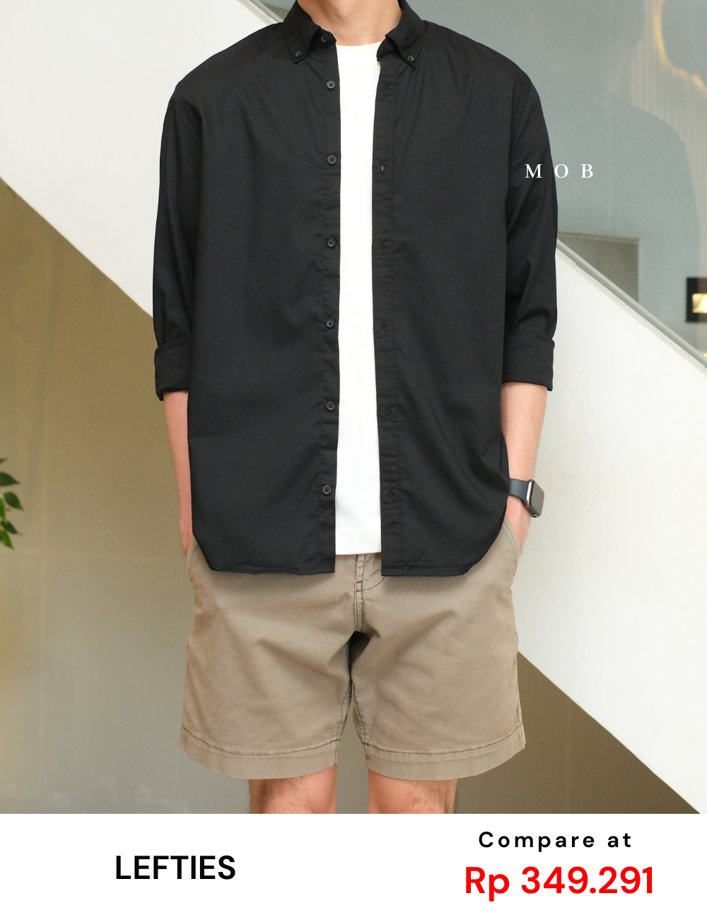 LFTLSS01001B Slim LS Shirt Black