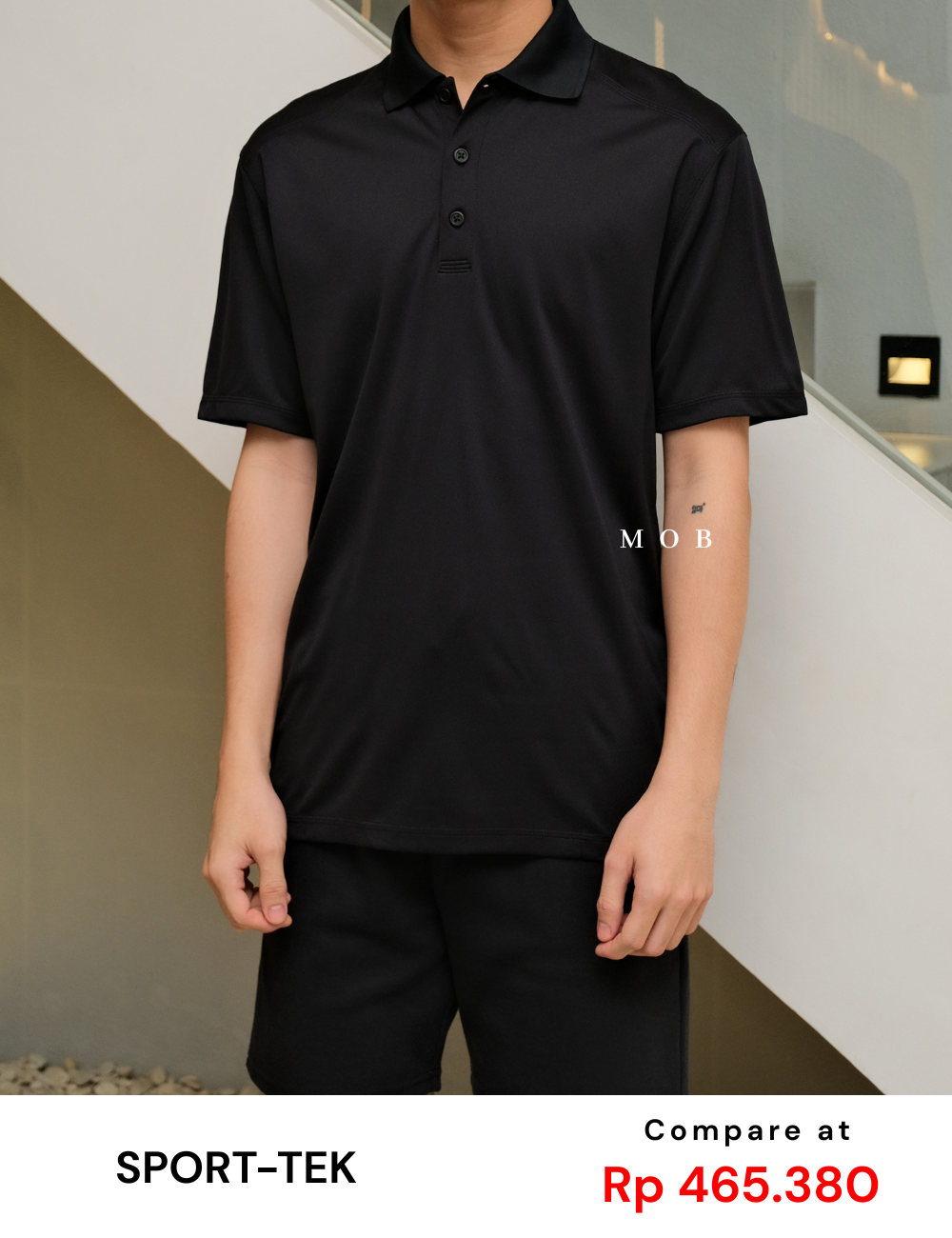 STPS01001 Micropique Sport-Wick Polo Black (S ONLY)