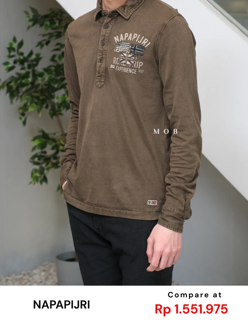 Image of NPJPLS01001 Edor Polo LS Dark Brown