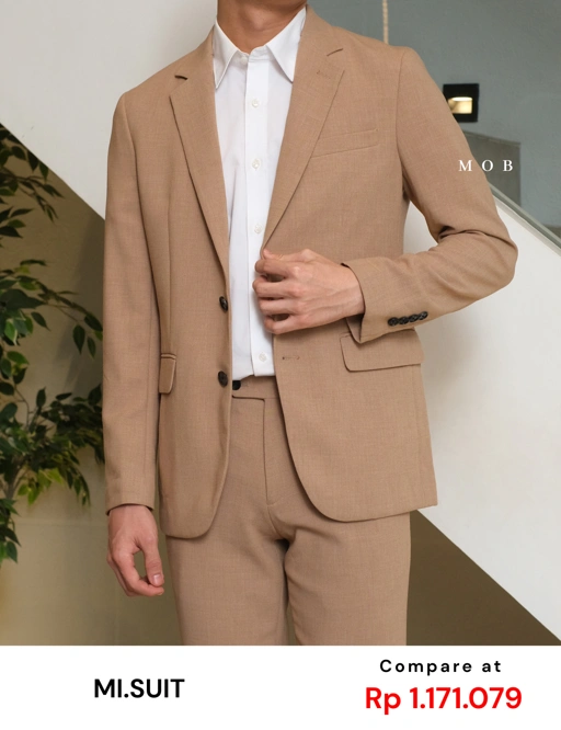 Image of MSTBZ01001 Slim Fit Blazer Brown 