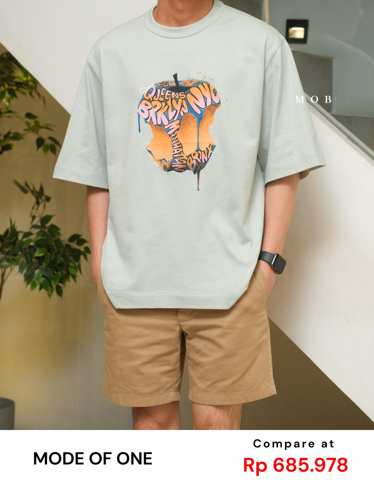 MODSST01012 Relaxed Queen Brooklyn NYC SS Tee Sage