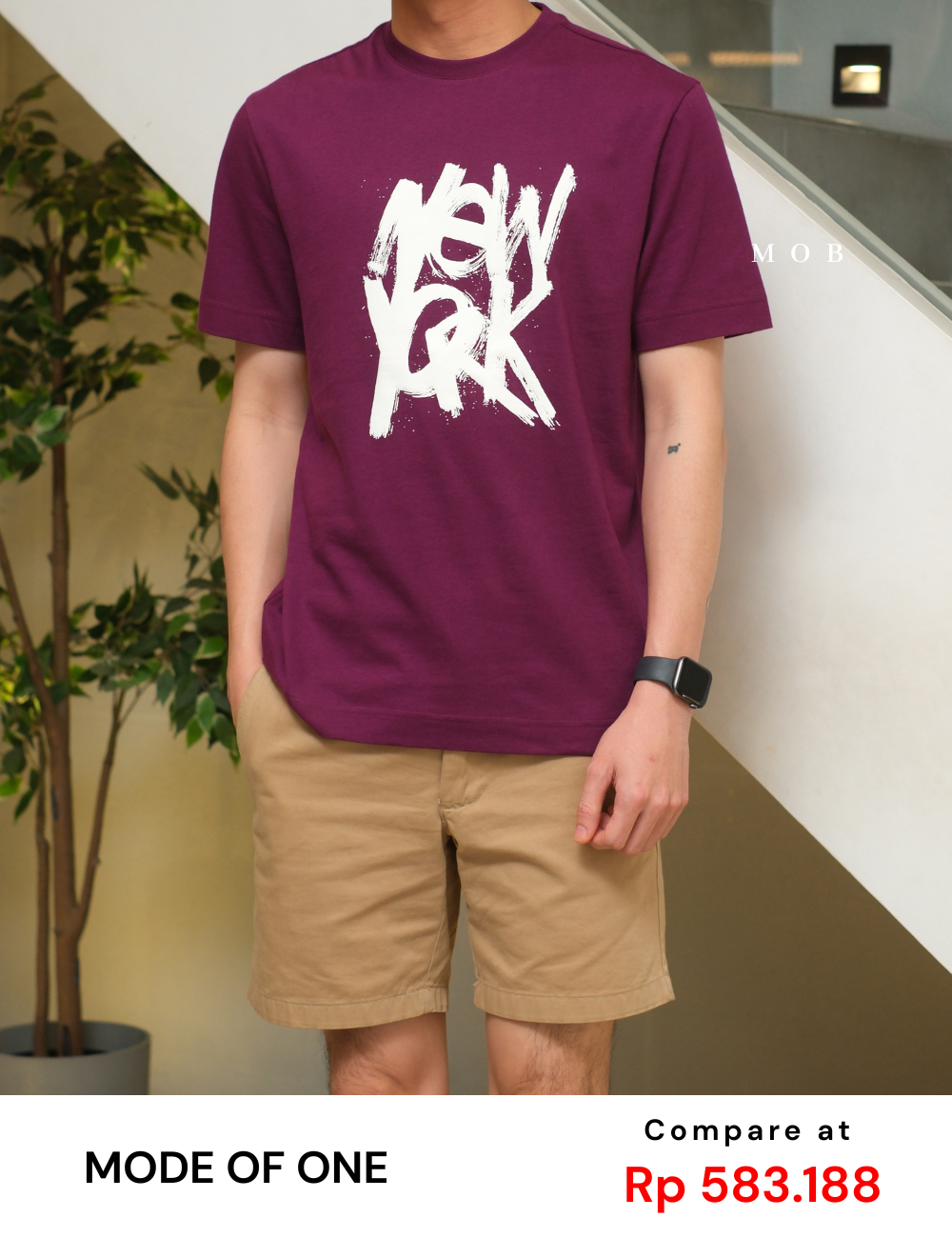 MODSST01008 New York Graphic SS Tee Purple