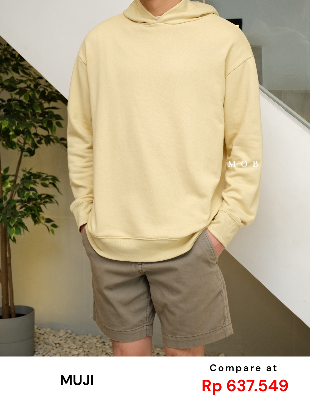 MJHOD01001 Basic Pullover Hoodie Calm Yellow