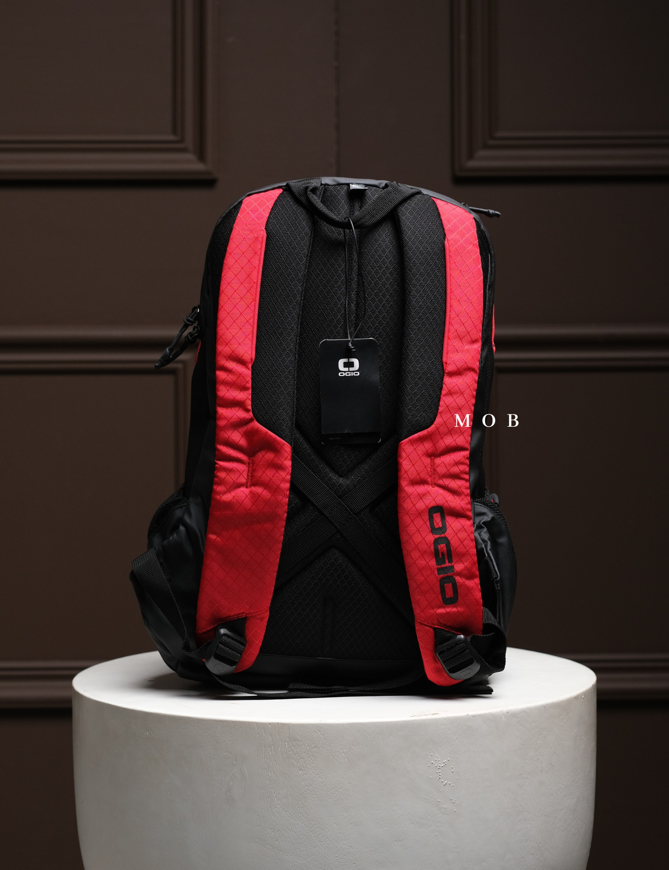 OGBAG02006C Basic Backpack Black Red