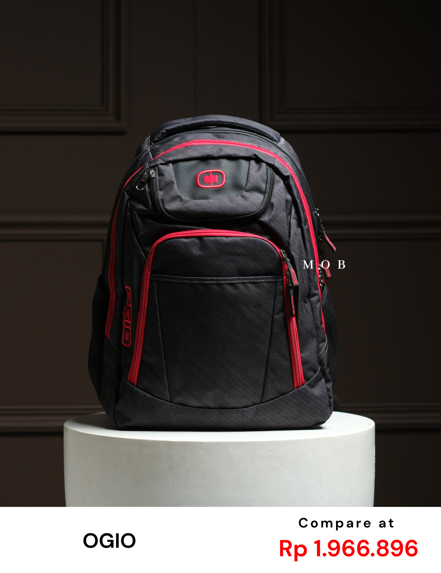 OGBAG02005D Excelsior Pack Backpack Black Red