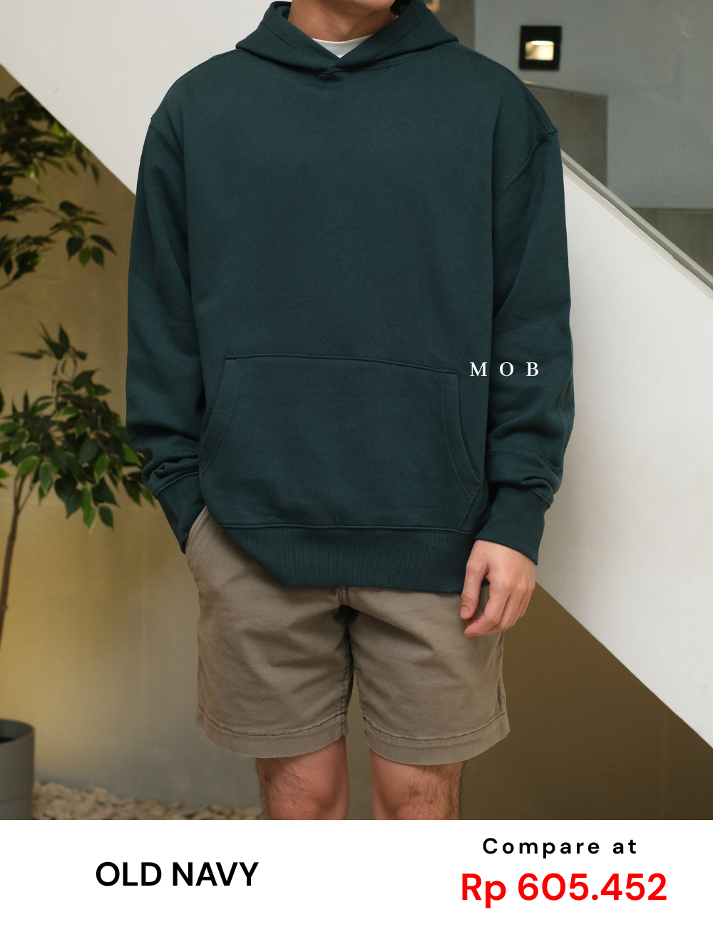 ONHOD07001 Rotation Pullover Hoodie British Green