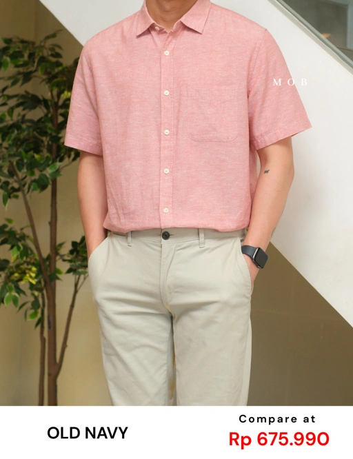 Image of ONSSS03001E Everyday LINEN SS Shirt Pink