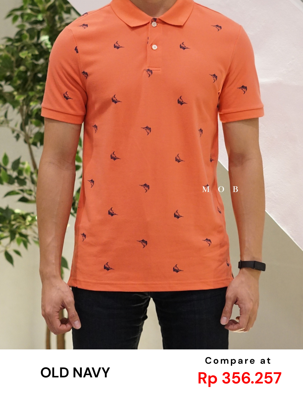 ONPS01003 Built-In Flex Coral Swordfish Polo Shirt (S ONLY)