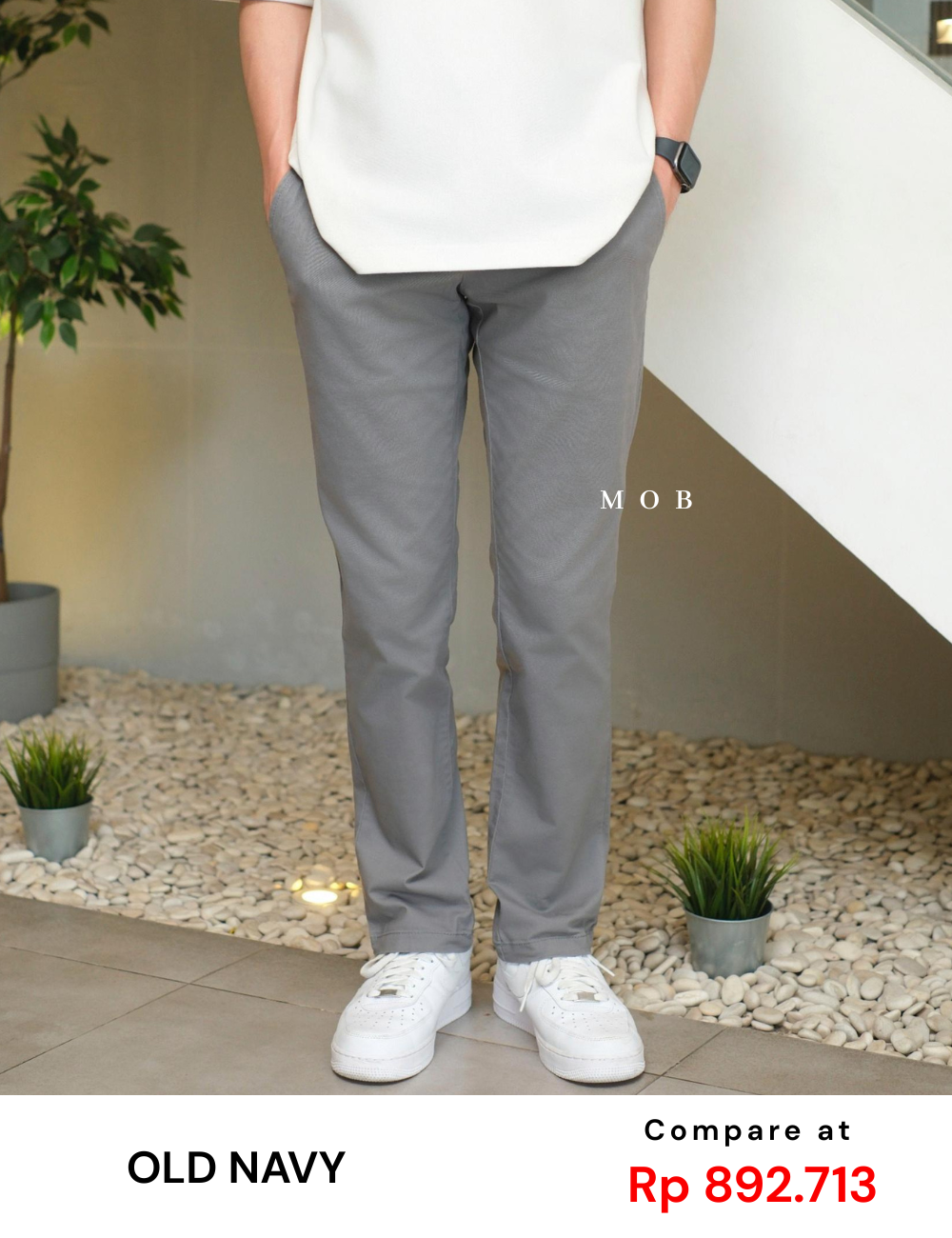 ONPT3001 Athletic Ultimate Built In Flex Chino Pants Grey