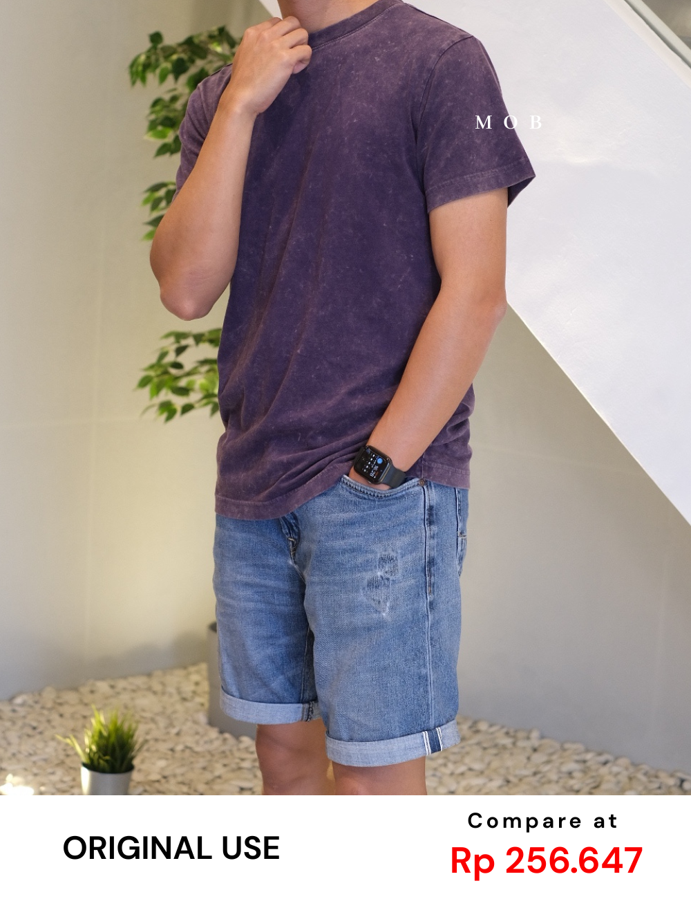 OUSST01001C Acid Washed SS Tee Purple Crest (XS ONLY)