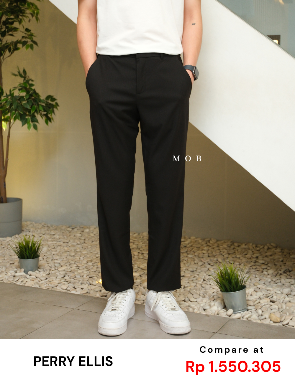 PEPT06003A SLIM Portfolio Pants Black