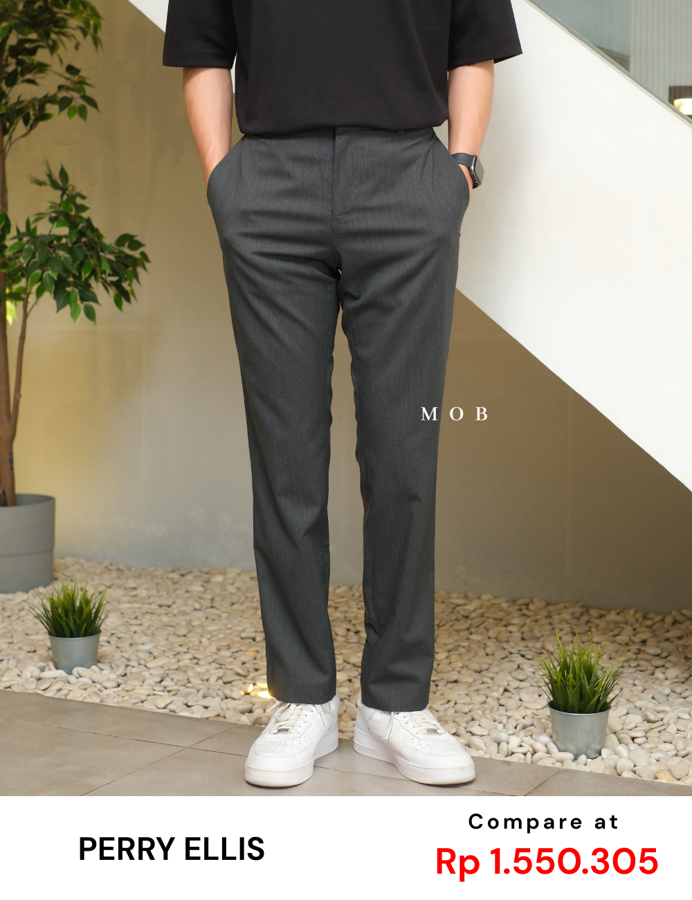 PEPT07002 VERY SLIM Portfolio Pants Dark Grey
