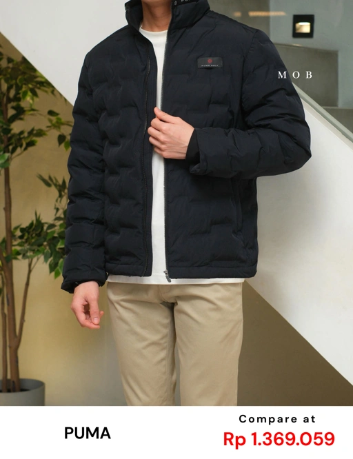 Image of PMJ01001A Puma Tube Padding Jacket Navy