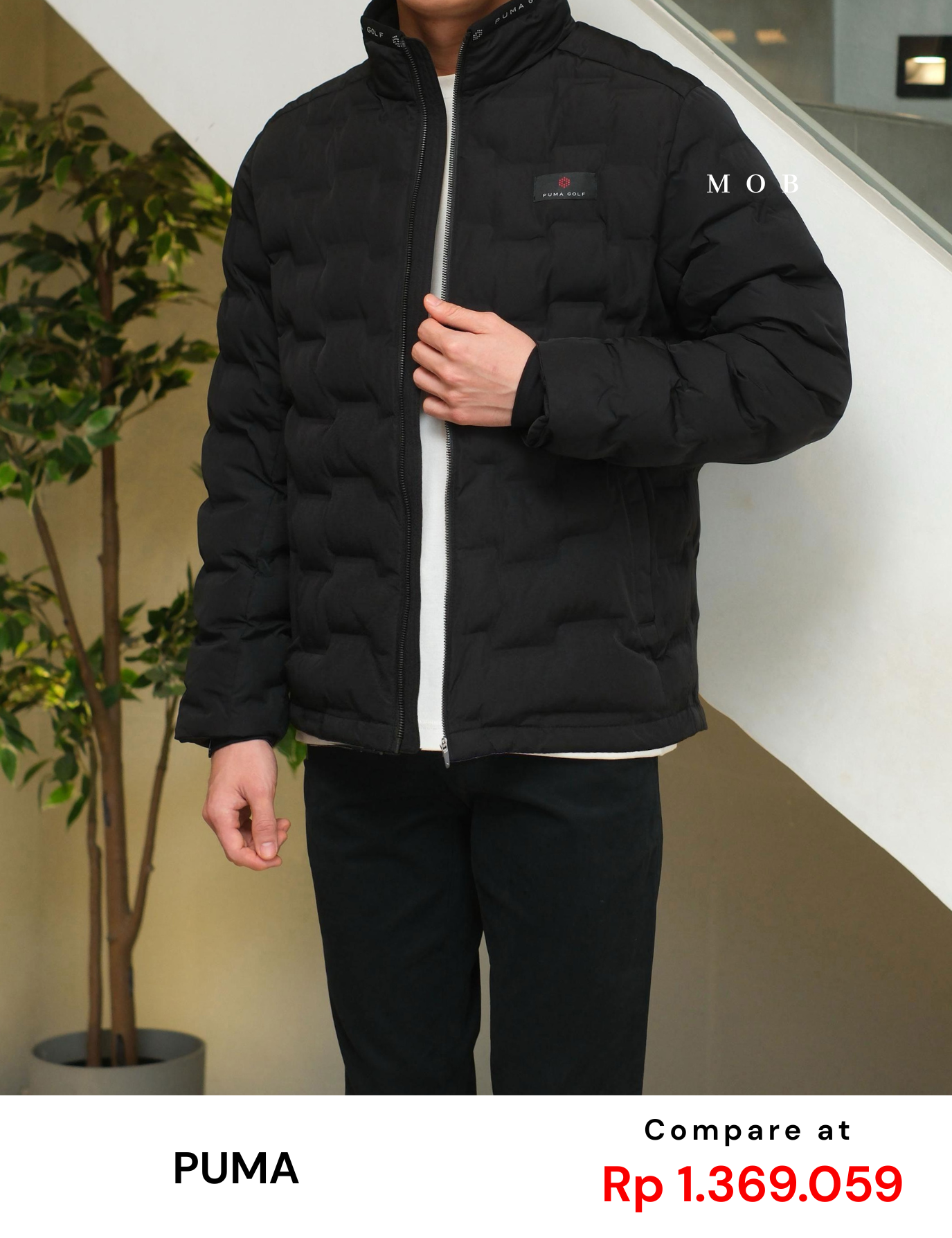 PMJ01001B Puma Tube Padding Jacket Black
