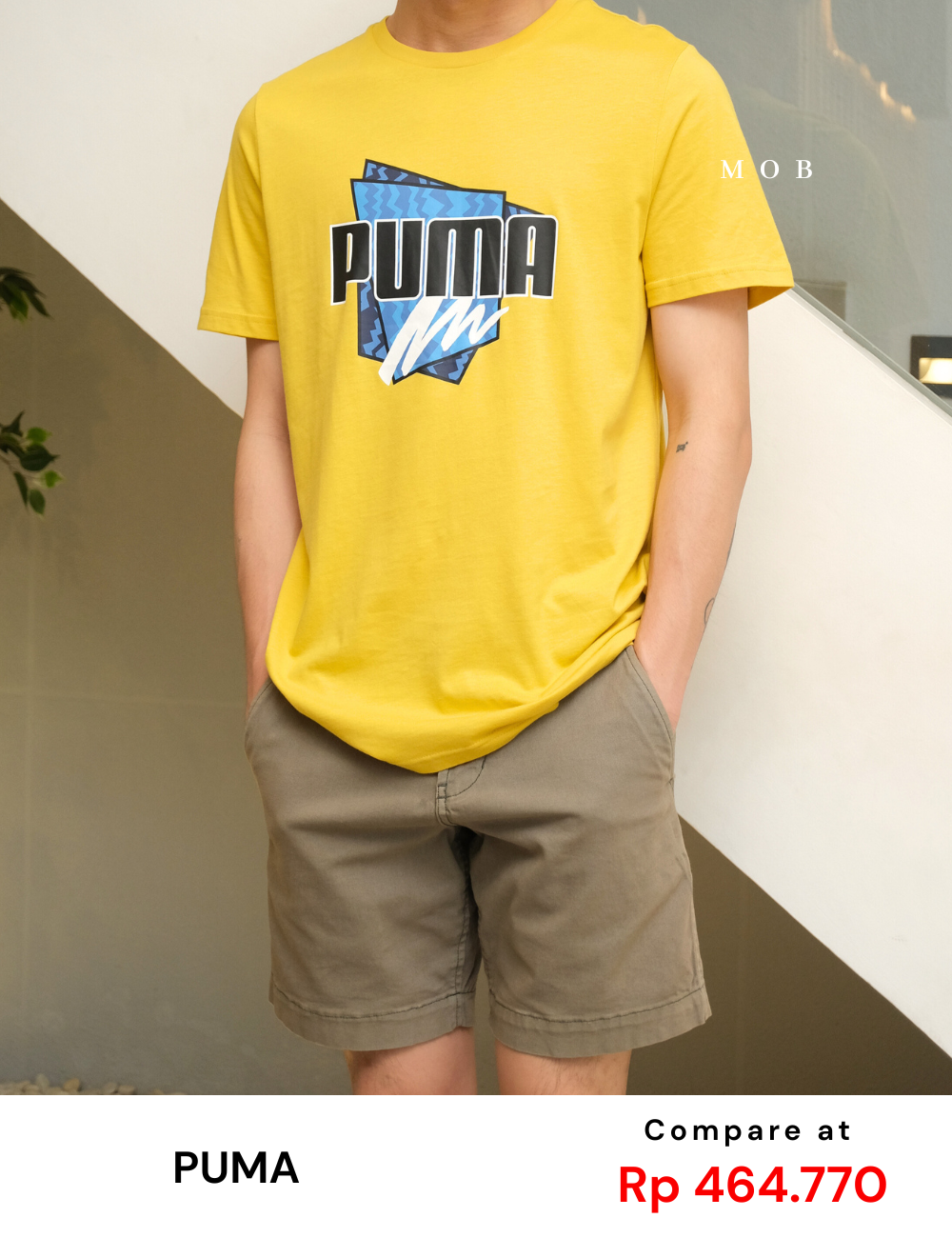 PMSST09001A Summer Graphic Letter Print SS Tee Yellow 