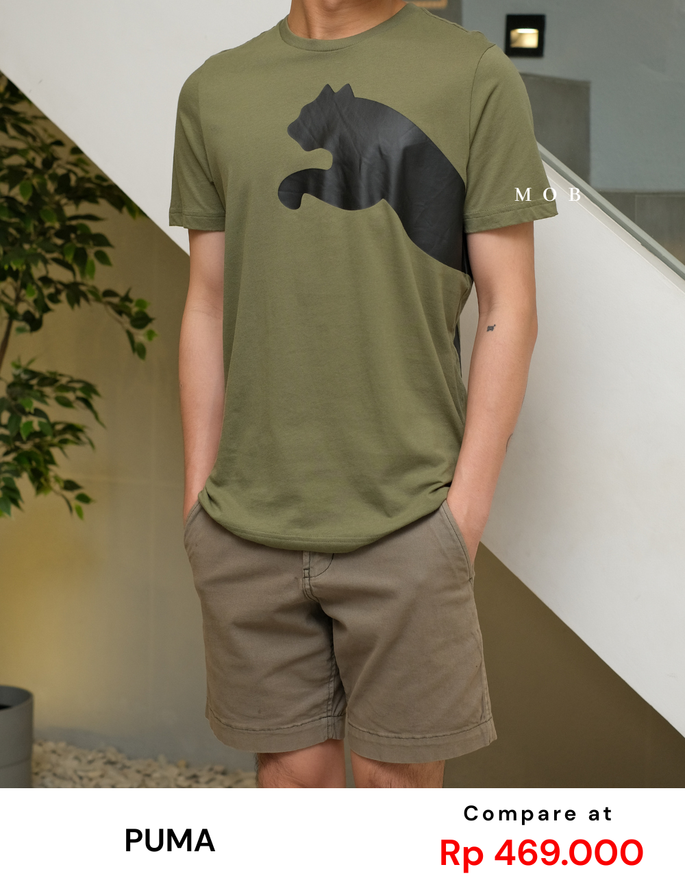 PMSST09008B Jump Big Cat SS Tee Olive