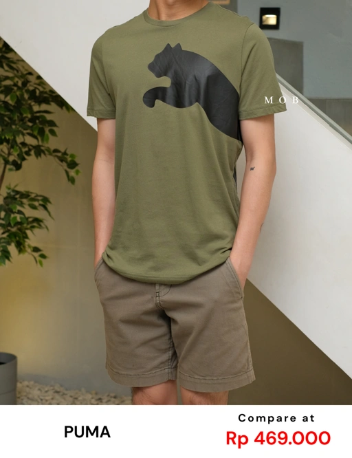 Image of PMSST09008B Jump Big Cat SS Tee Olive 