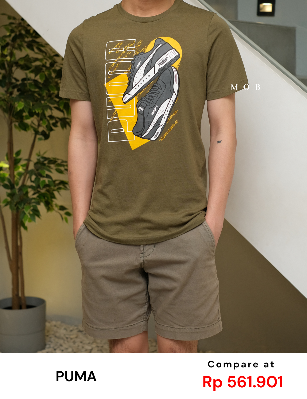 PMSST09005A Sneakers QT SS Tee Olive