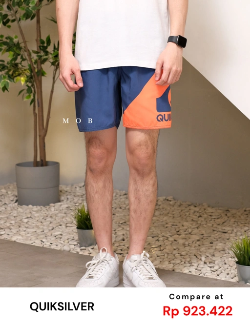 Image of QSBS02004A Volley Shorts Navy Orange