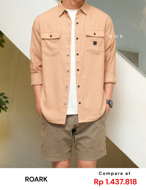 Image of ROALSS02001A Nordsman Flannel LS Shirt Nude Misty