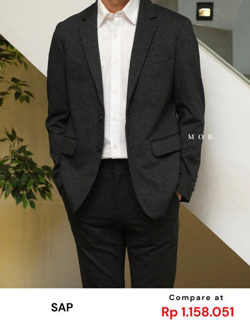 Image of SPBZ01001 Ultra Stretch Blazer Dark Grey Misty