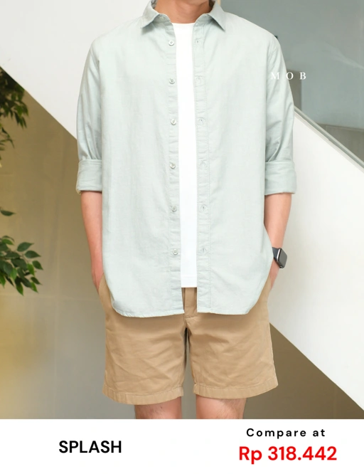 Image of SPLLSS02002 Nature Comfort Slim LS Shirt Mint