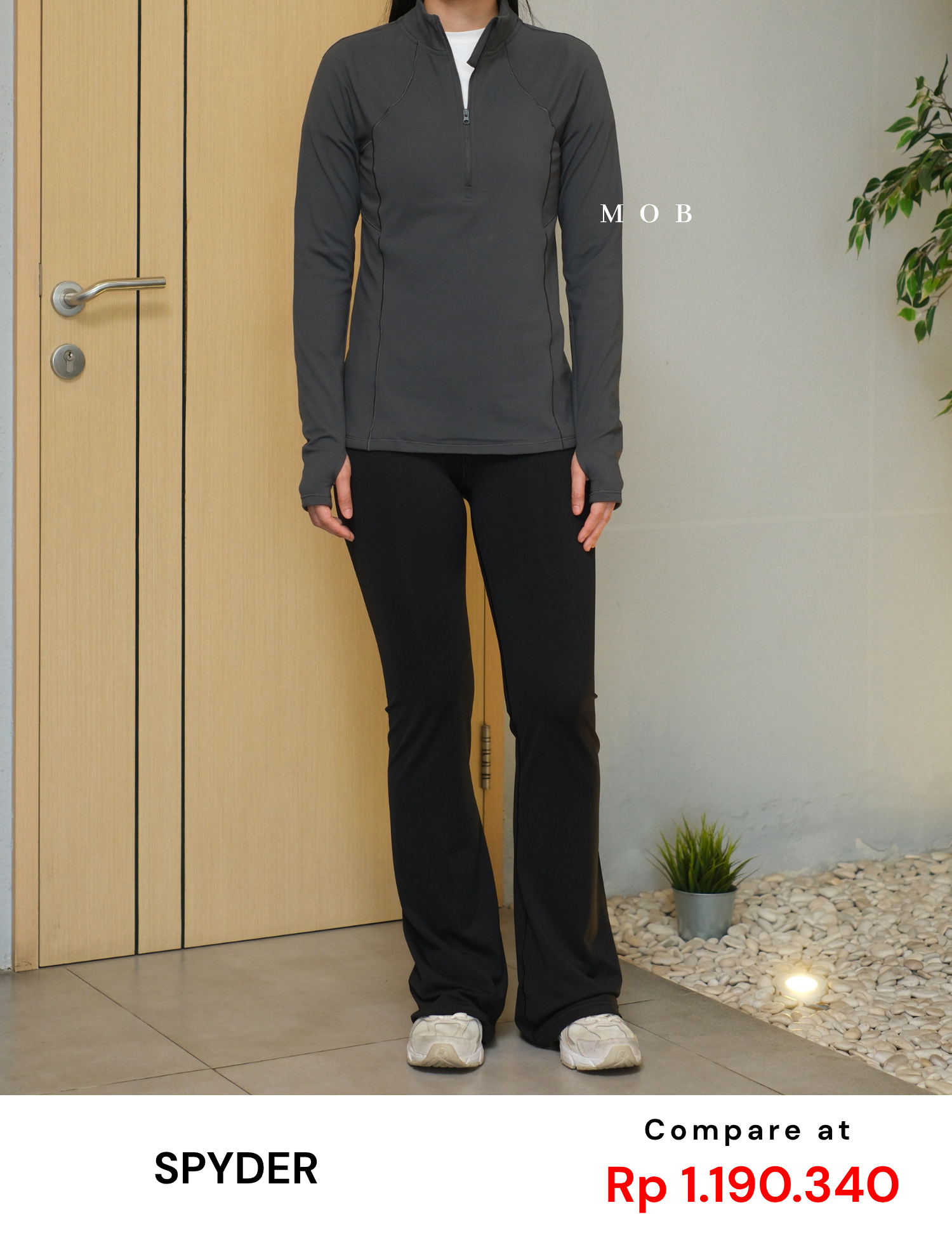 SPYJ03001B Active 1/2 Zipper Jacket Dark Grey