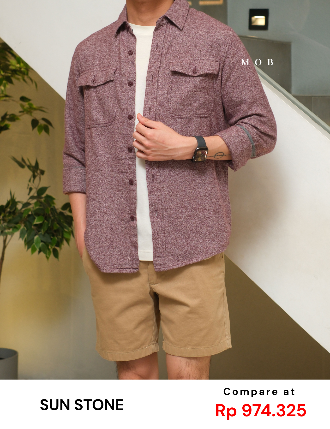 SUNLSS01001A Alfred Flannel LS Shirt Mauve Misty