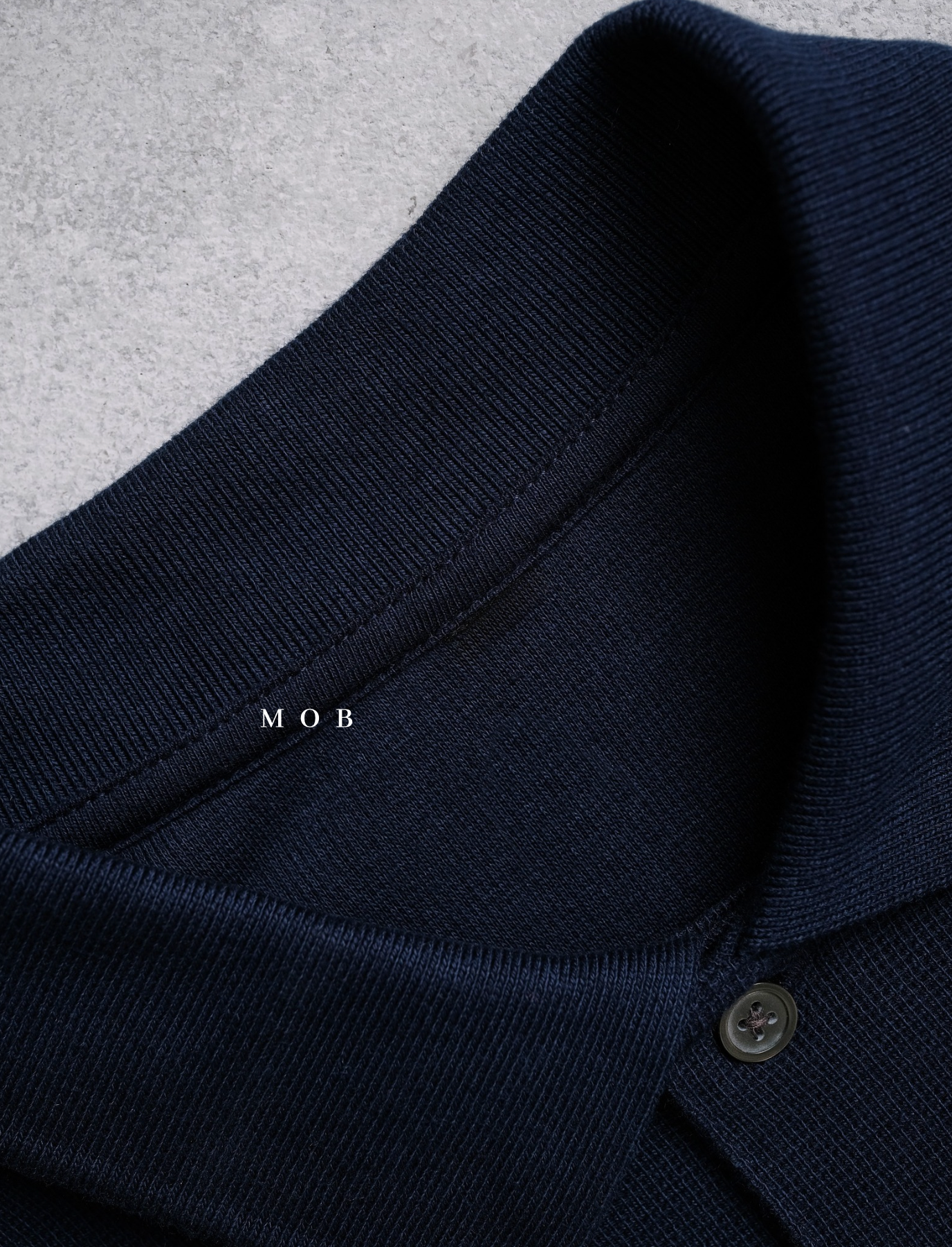 UNQPS01001 Waffle Polo Shirt Navy