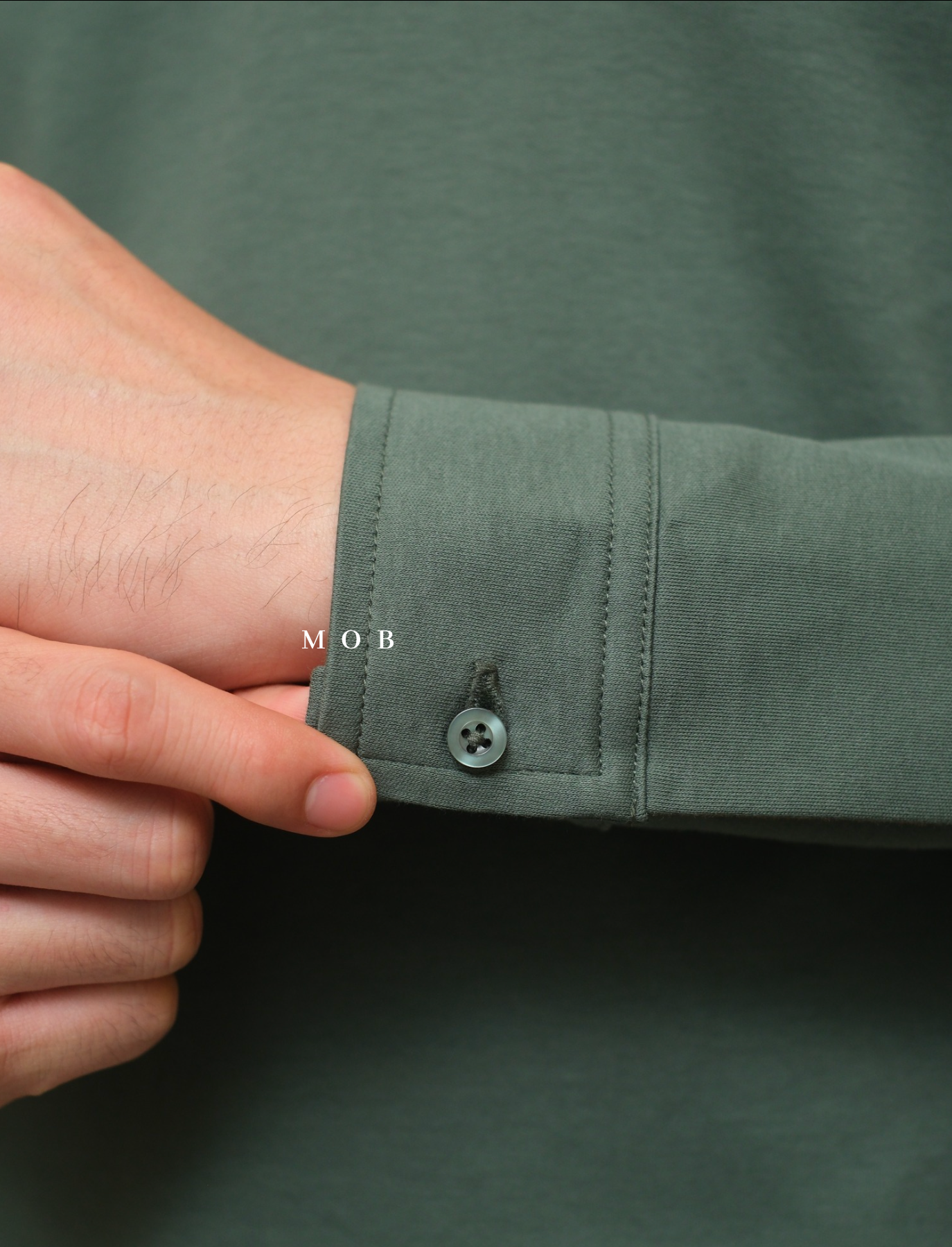 ARK01LSP021 Gentle Polo LS Shirt Sage Green