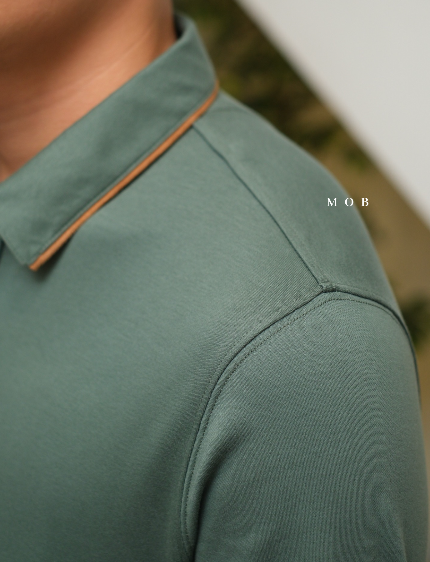 ARK01LSP021 Gentle Polo LS Shirt Sage Green
