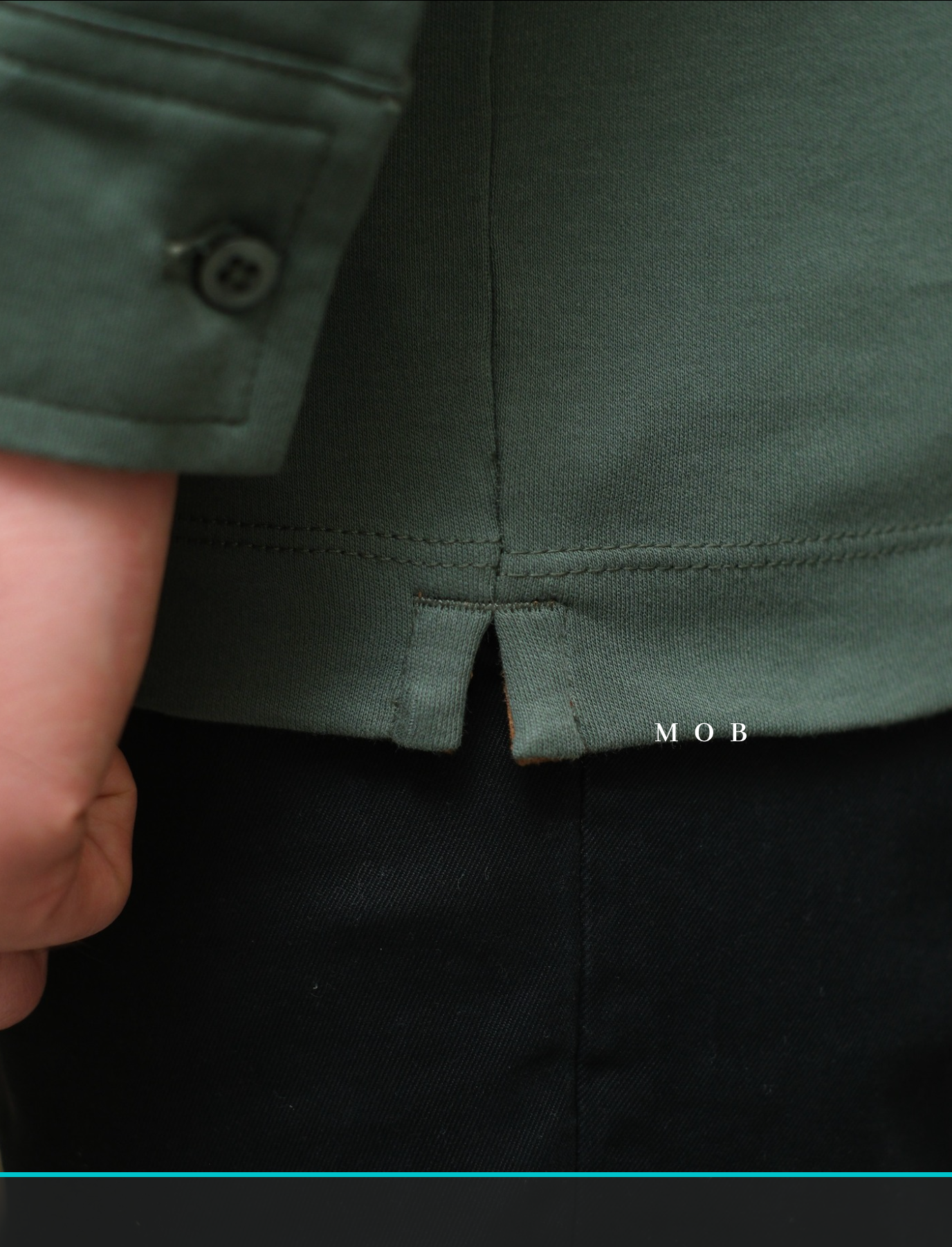ARK01LSP021 Gentle Polo LS Shirt Sage Green