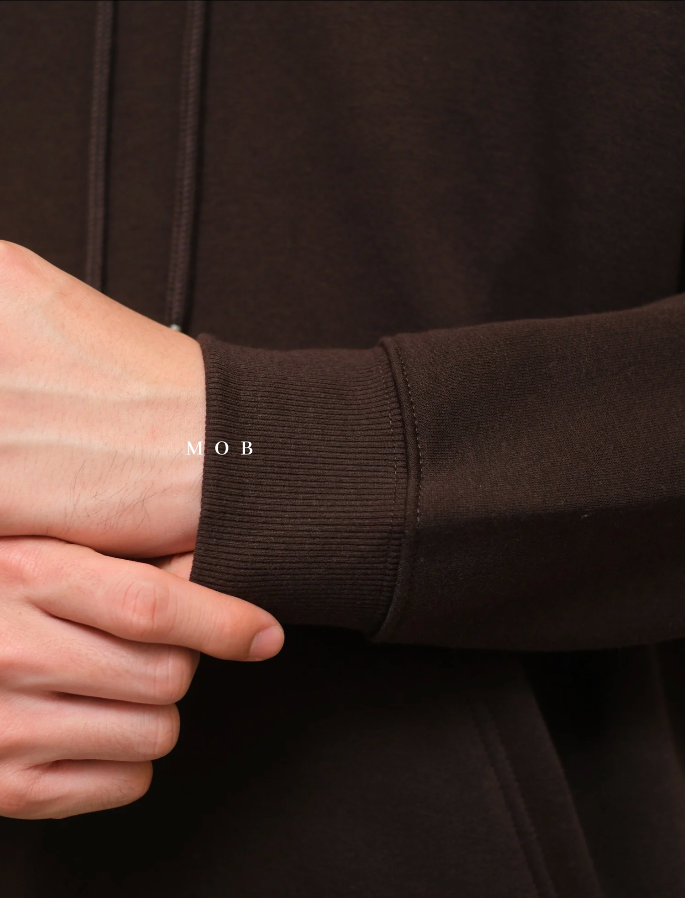 HMHOD04001 Loose Basic Pullover Hoodie American Brown (V2)