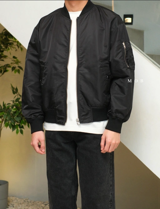 Image of TOPJ03002A1 BOMBER Jacket Black