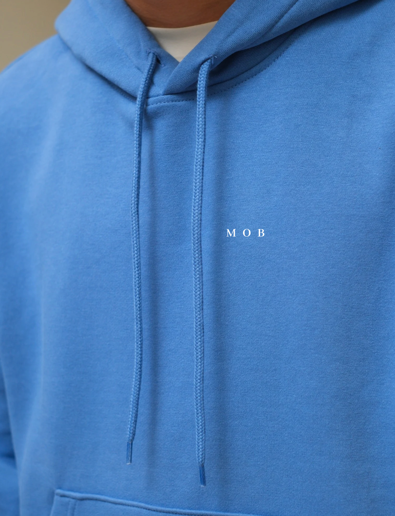 HMHOD04005 Loose Basic Pullover Hoodie Blue