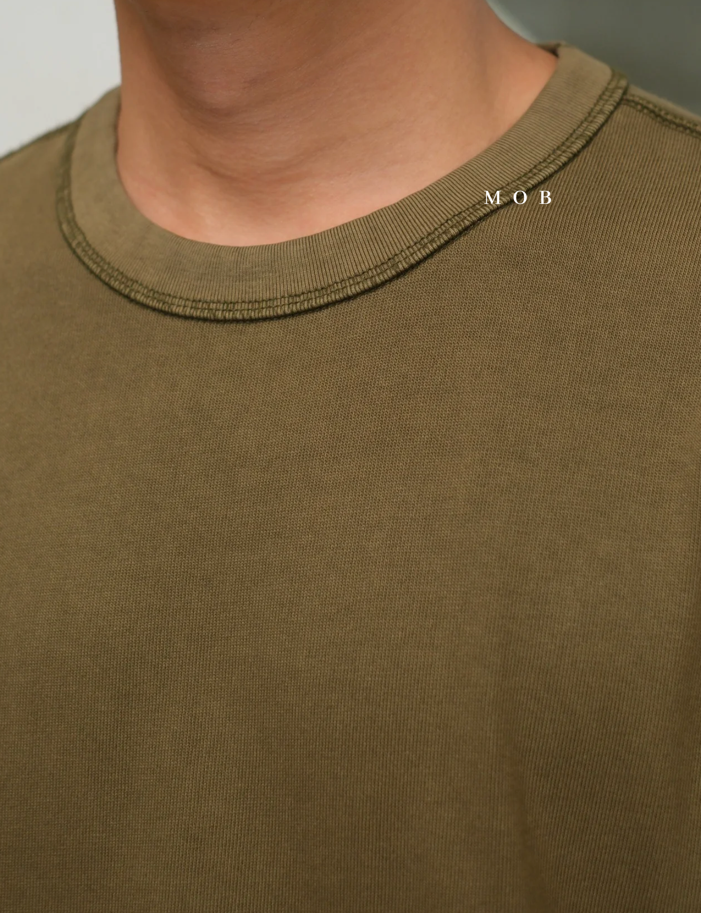 GPSST2201A Heavyweight Boxy Cropped SS Tee Olive