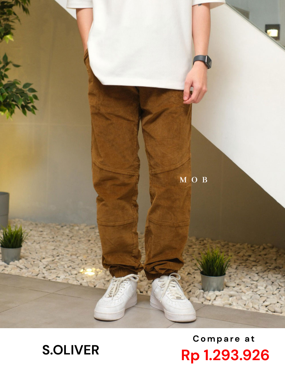SOJP02001 Regular Corduroy Jogger Pants Brown