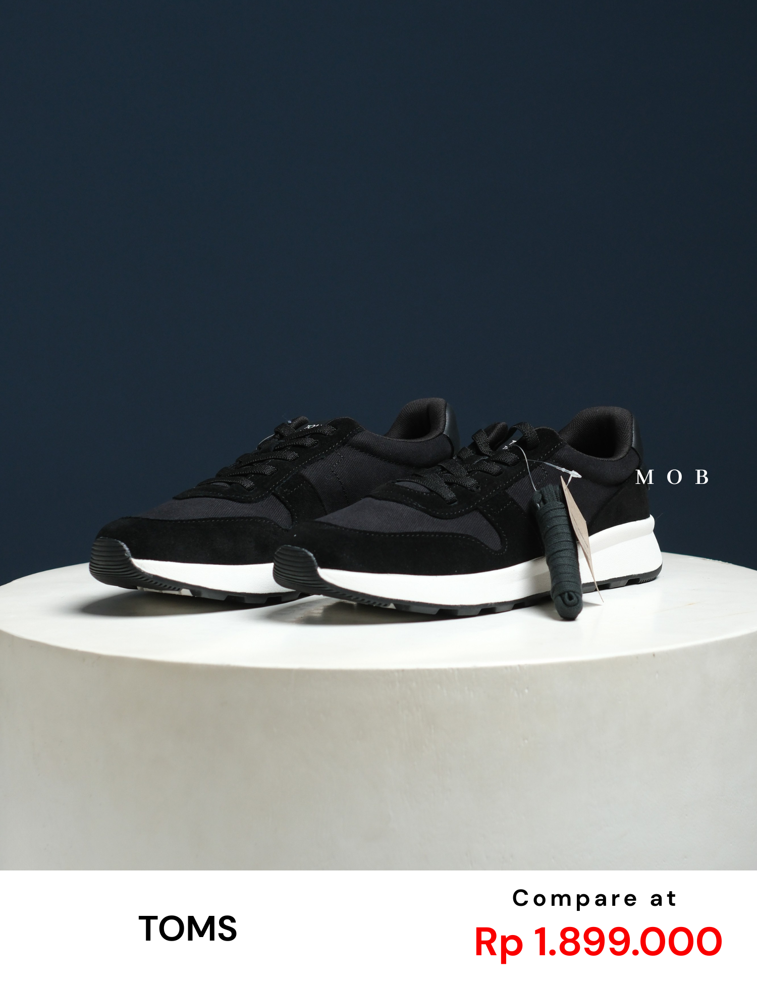 TMSSSH02001A TRVL LITE Retro Water Repellent Shoes Black Vintage Twill
