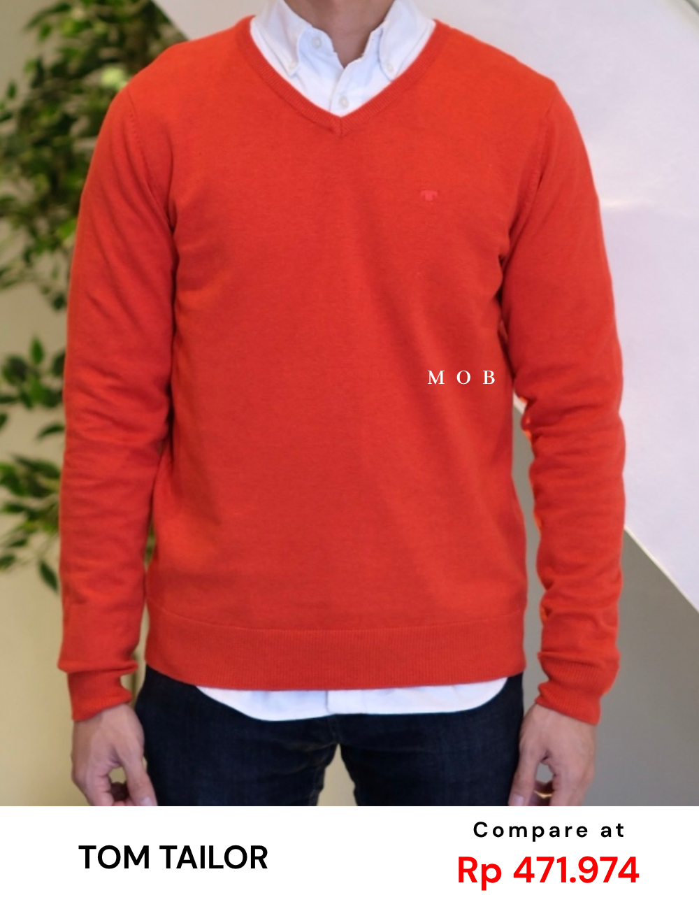 TTSW01003 Basic Knitwear Scarlet Orange