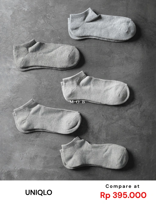 Image of [GREY EDITION] UNQSO02041 Short Socks Type 41 (5 PASANG)