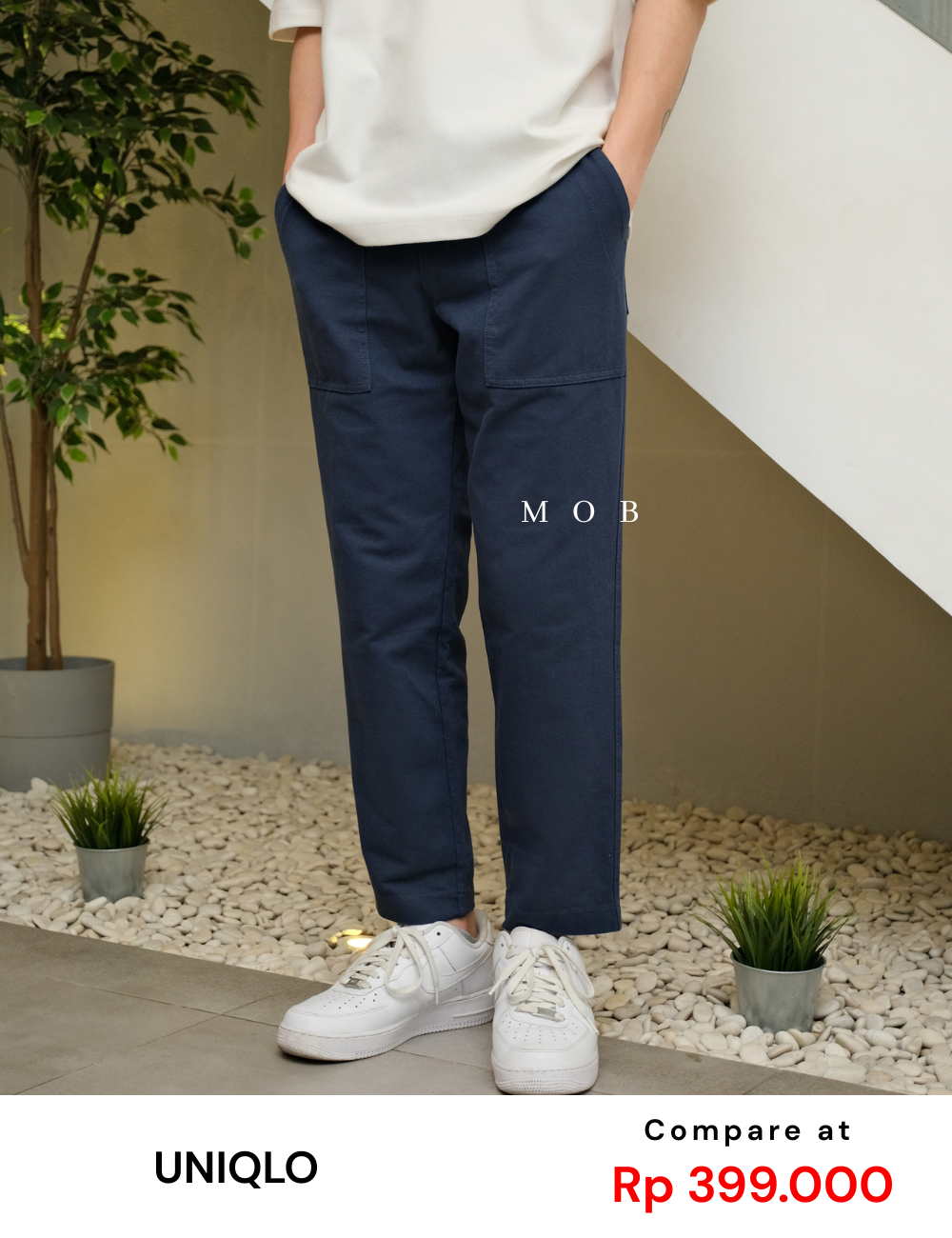 UNQPT1205C Ankle Pants Dark Blue 