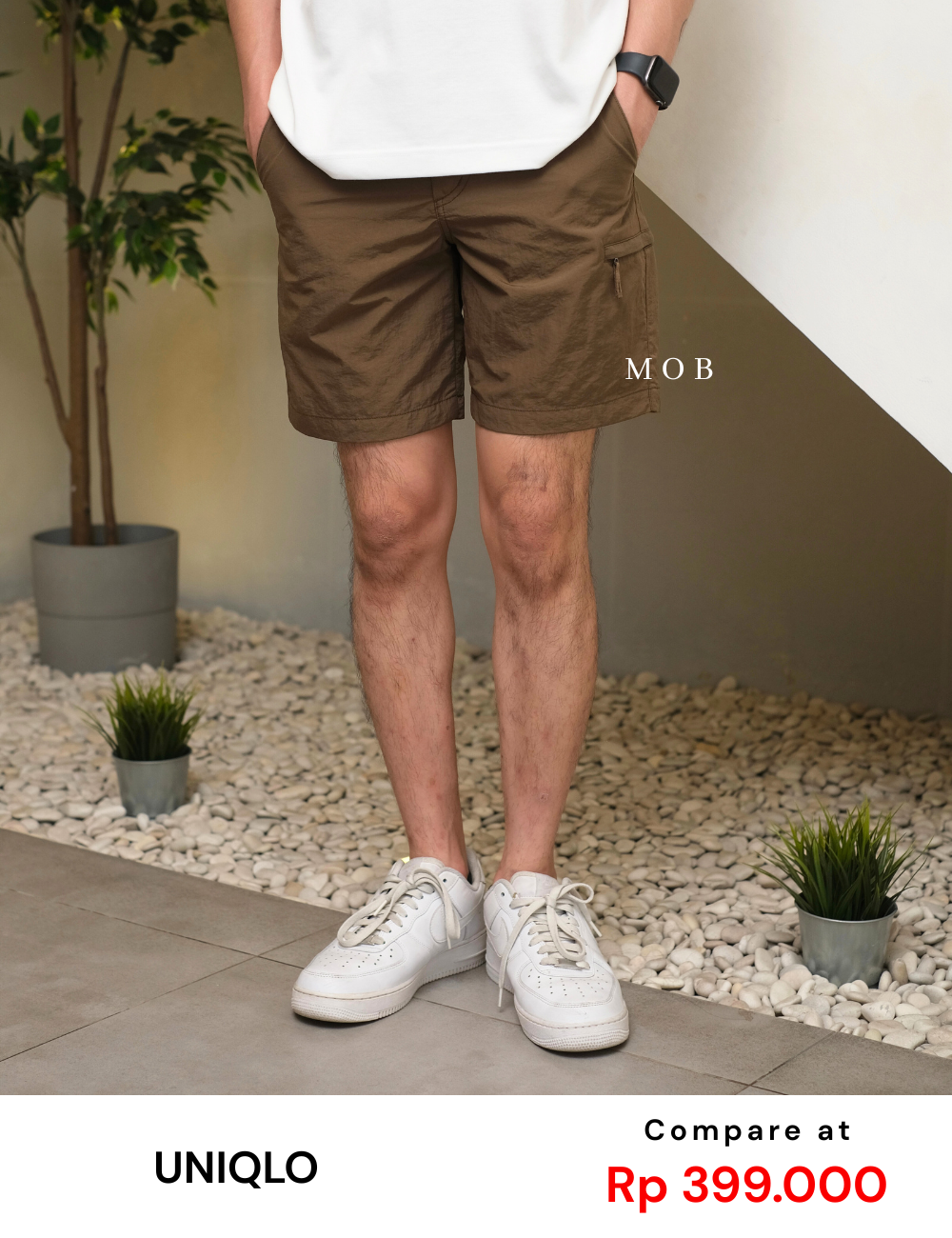 UNQSR02001 Active Nylon Shorts Dark Brown