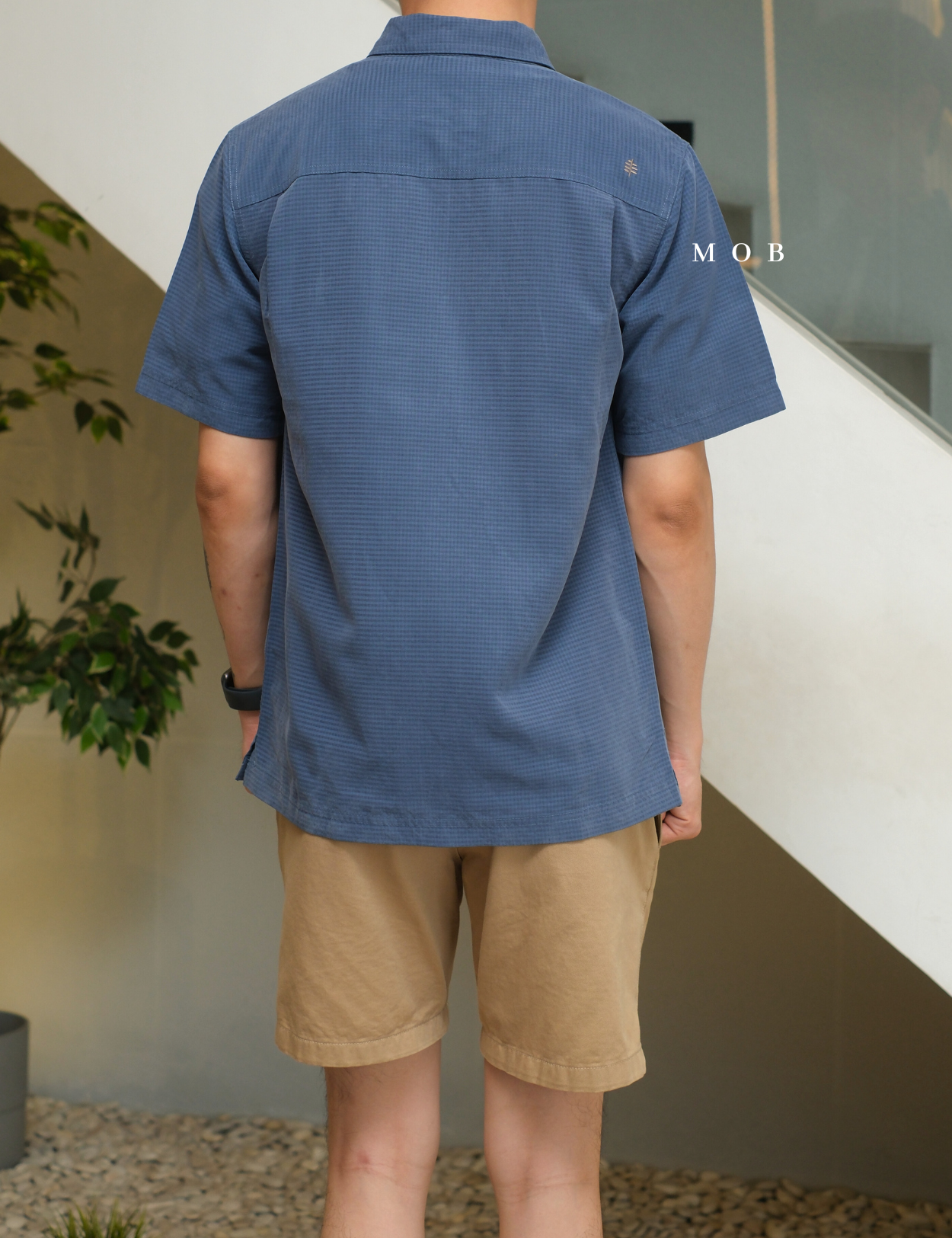 RRBSSS01001D Desert Pucker Dry SS Shirt Dark Blue