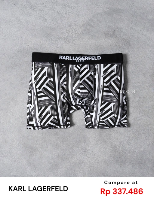KRLB01024 Paris Karl Geo Pattern Boxer Black
