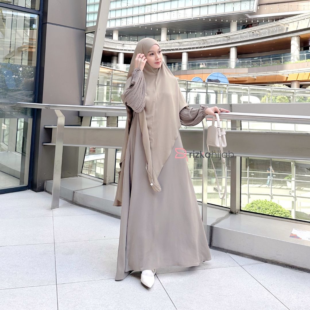 Rizka Hijab - Esra Abaya Set Khimar Bandana anti UV