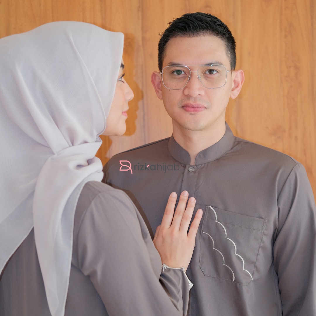 RIZKA HIJAB - Medina Series Koko Pria Lengan Panjang Premium Bordir
