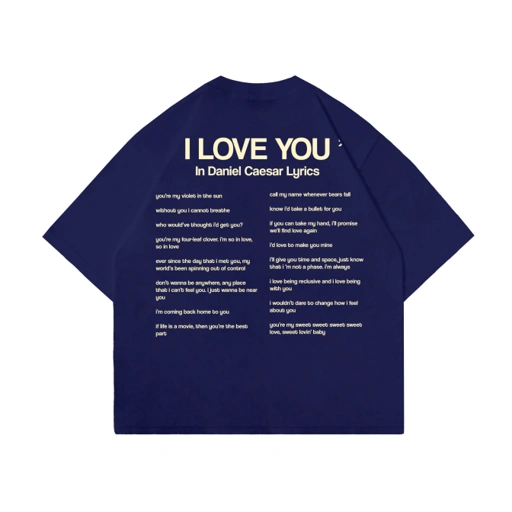 Image of ILY in Daniel Lyrics Navy