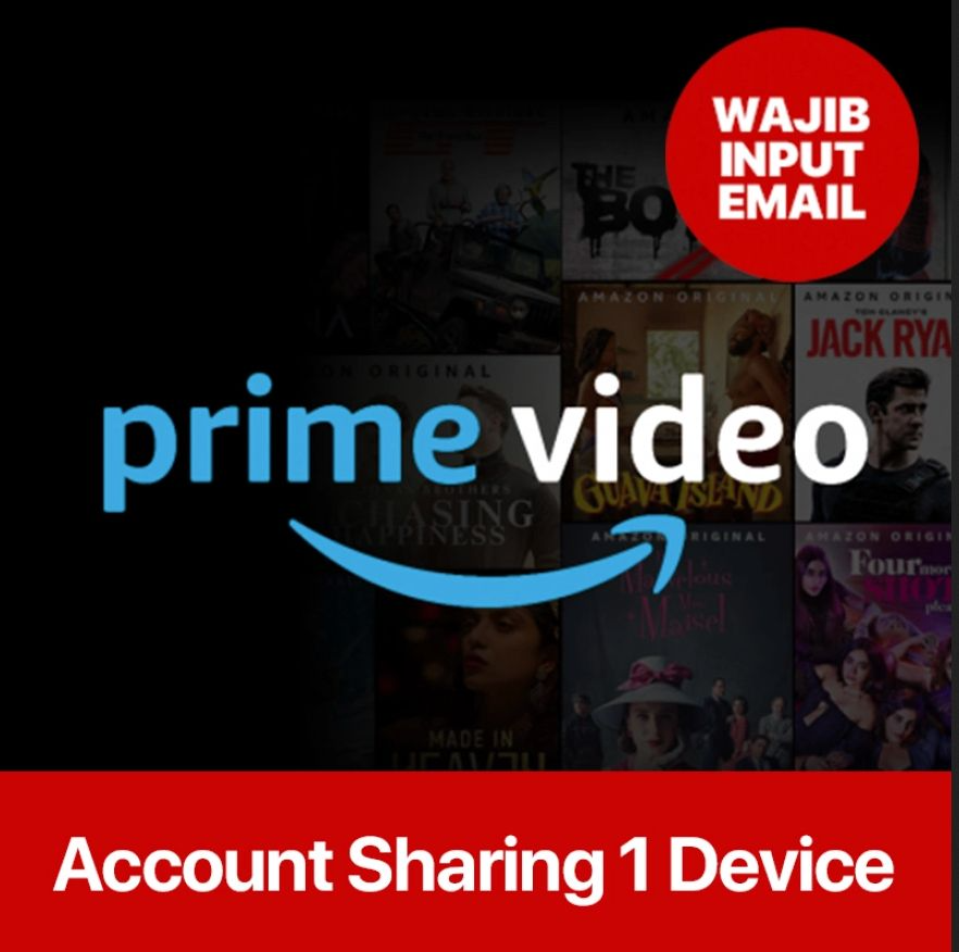 Amazon Prime Video Sharing Account 1 Device for 1 Month