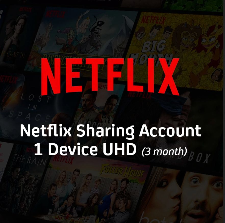 Netflix Premium Sharing Account 1 Device Ultra HD for 3 Month