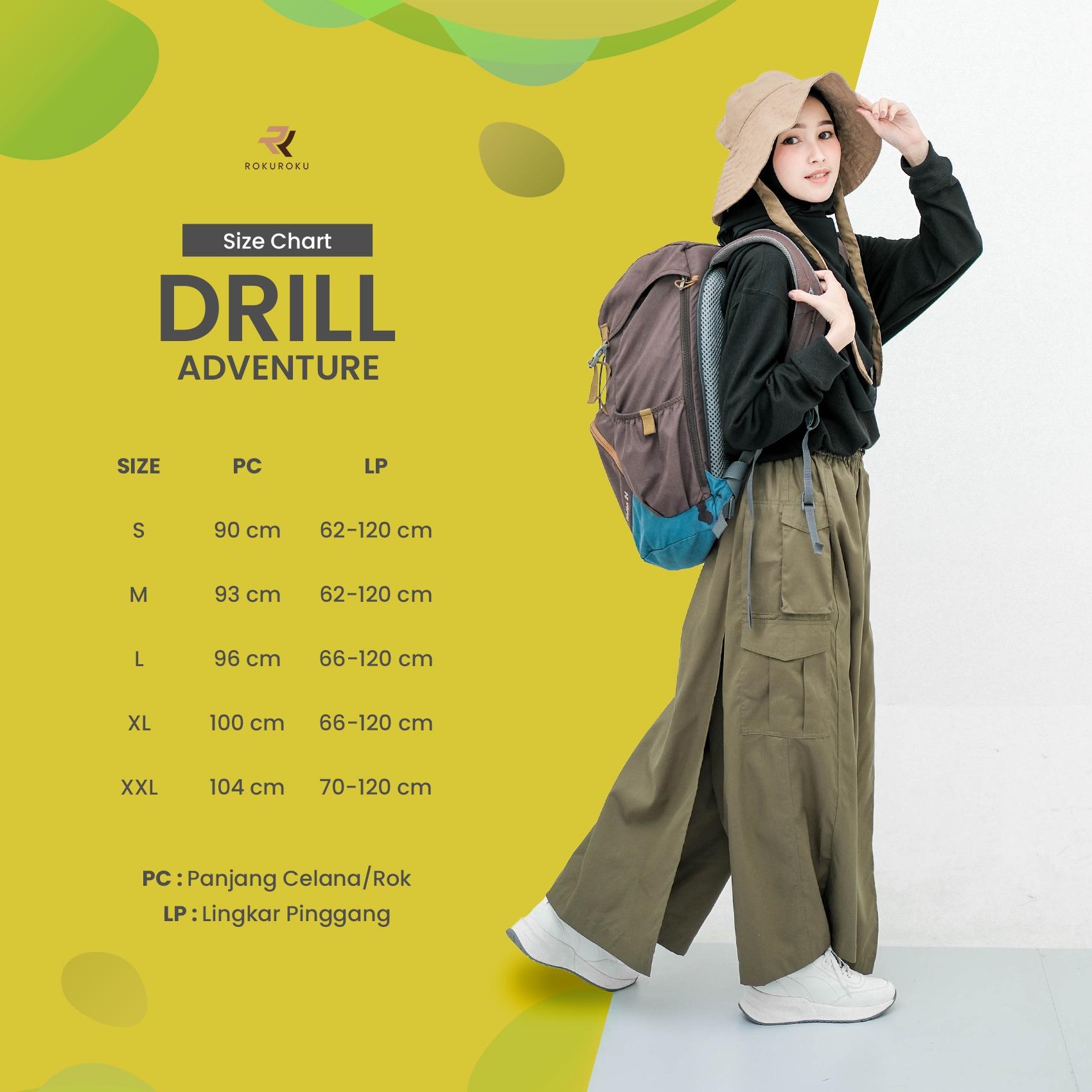 ROKUROKU.ID | Rok Celana Drill Adventure Series S M L XL XXL